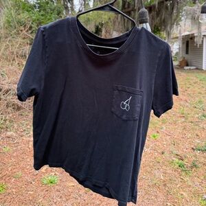 Upcycled Everlane Black Cotton T-Shirt
